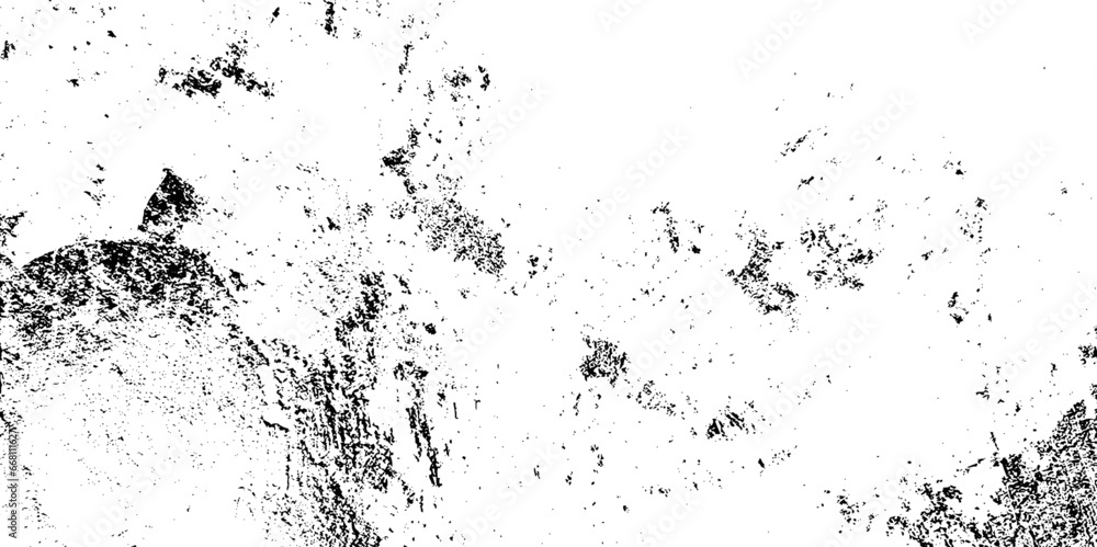 Dust overlay distress grungy effect paint. Black and white grunge seamless texture. Dust and scratches grain texture on white and black background.	
