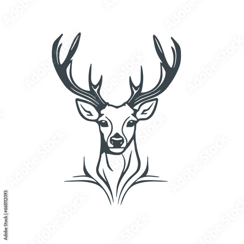 Deer symbolizing art design stock illustration 