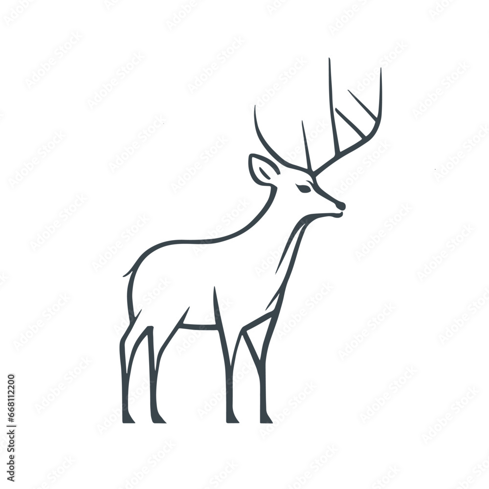 Deer symbolizing art design stock illustration Deer symbolizing art design stock illustration