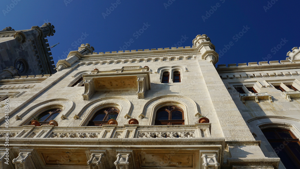 Fototapeta premium Miramare Castle Garden on a sunny day