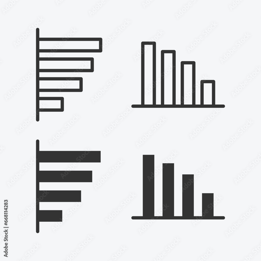 vector illustration of bar chart icon on grey background for website, ui ux and mobile design. vector illustration vector illustration of bar chart icon on grey background for website, ui ux and mobile design. vector illustration