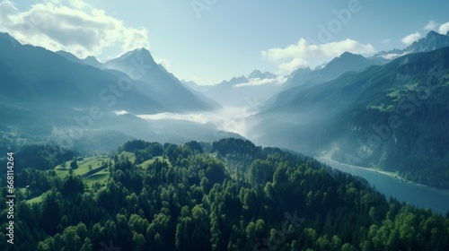 Mountain scenery in the bird's-eye view © Mike