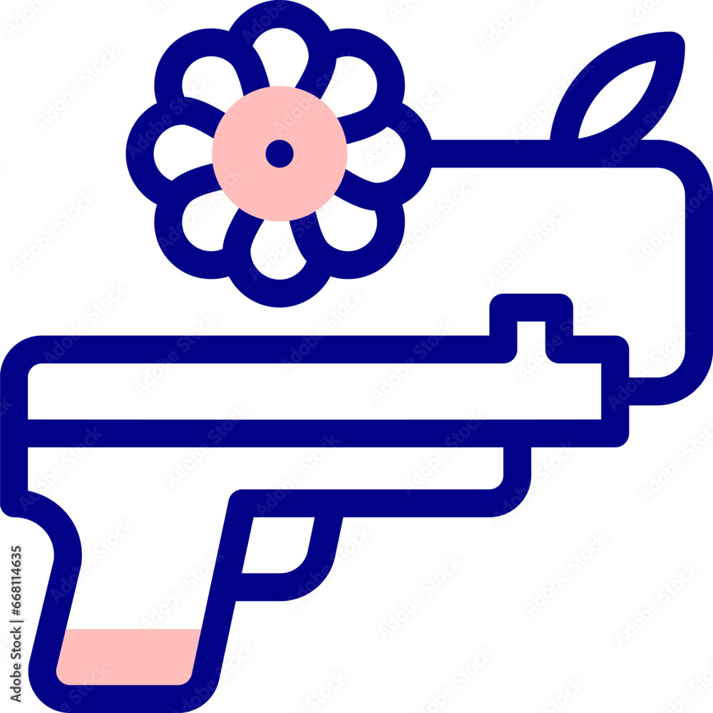 illustration of a gun with a crown illustration of a gun with a crown