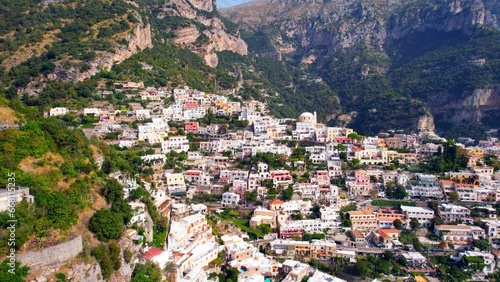 Positano - Italy - View from the drone over the beautiful place on the Amlfi coast © Bärbel