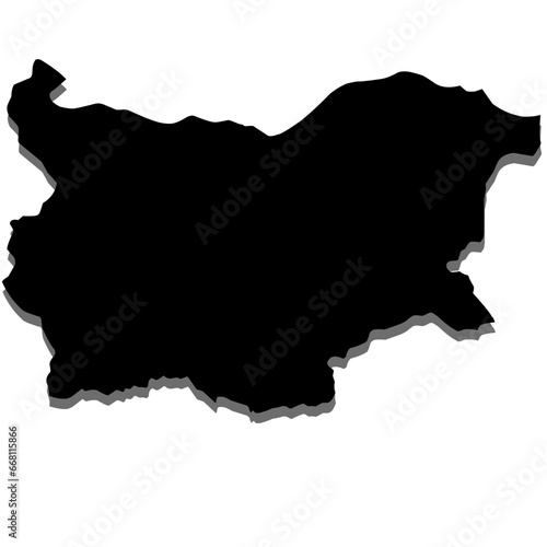 Bulgaria map silhouette