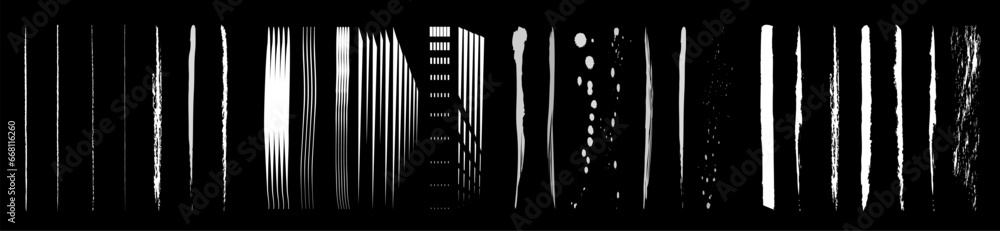 Vector set of straight lines on a black background. An abstraction drawn by hand on a black background. Illustration EPS 10. White horizontal lines and strokes on a black background. Vector set of straight lines on a black background. An abstraction drawn by hand on a black background. Illustration EPS 10. White horizontal lines and strokes on a black background.