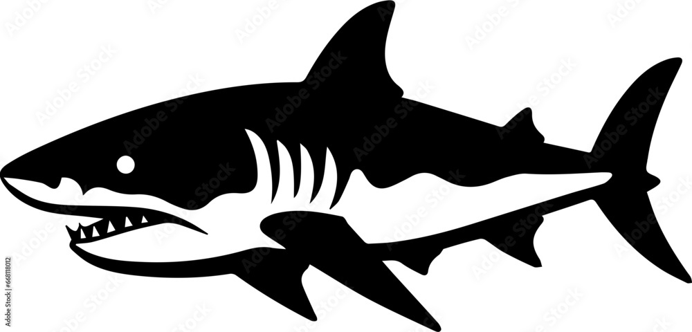 Fototapeta premium Tiger Shark Icon