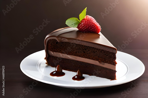 piece of cake with strawberry