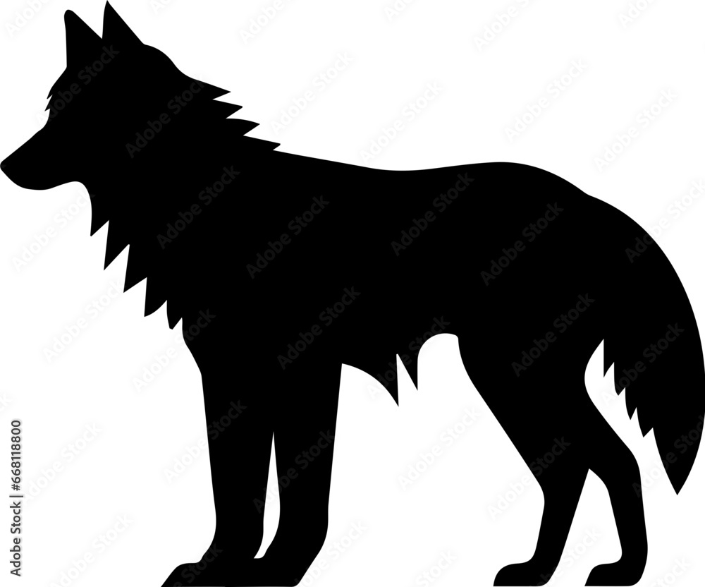 Obraz premium Wolf flat logo