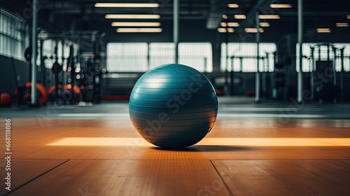 Bosu ball on gym floor