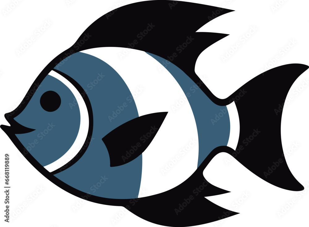Fototapeta premium Tigerfish Fish Icon