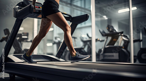 Controlled motion on self-powered treadmill