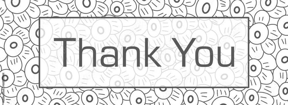 Thank You Floral Texture Flowers Black White Text Box Thank You Floral Texture Flowers Black White Text Box