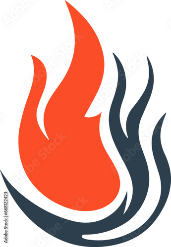 Flame flat icon