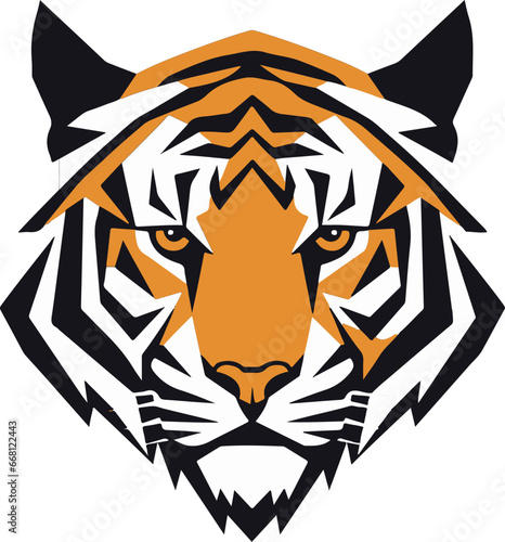 Fototapeta Naklejka Na Ścianę i Meble -  Tiger flat logo
