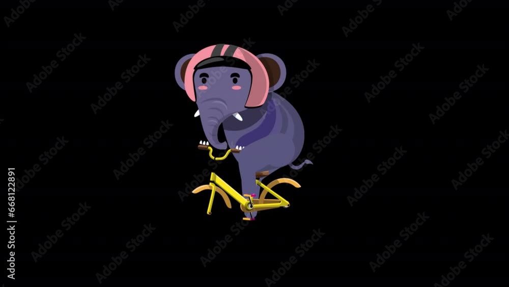 Elephant Bicycle Animation Alpha Channel Elephant Bicycle Animation Alpha Channel
