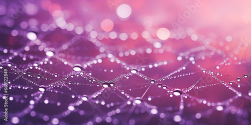  Nature Spider Web purple and dew drops image Abstract polygonal halo lights polygonal structure background Blurred abstract pink and blue bokeh lights Ai Generative