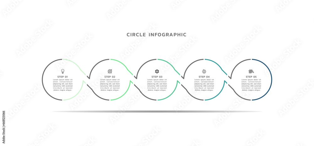 Naklejka premium Diagram business and vector illustration template