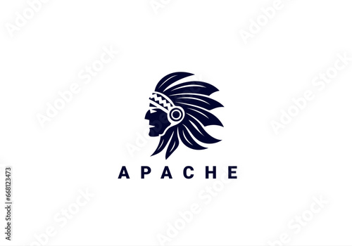 apache, apache logo, red indian, chief logo, warrior, warrior logo, apache rhino, 