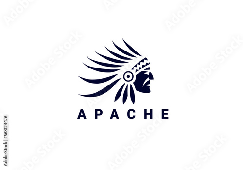 apache, apache logo, red indian, chief logo, warrior, warrior logo, apache rhino,  photo