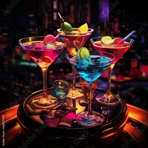 bright exotic cocktails