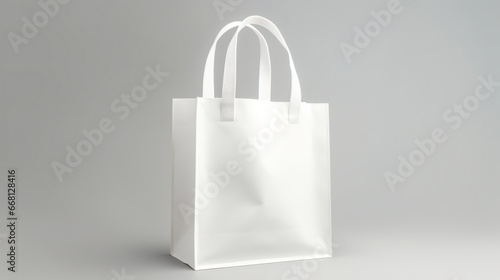 A white bag for shopping on white background