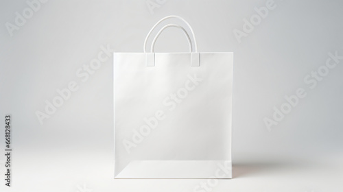 A white bag for shopping on white background