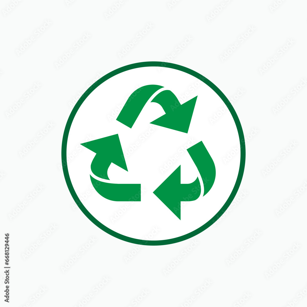 Recycle Icon. Recycling Symbol - Vector Logo Template. Recycle Icon. Recycling Symbol - Vector Logo Template.