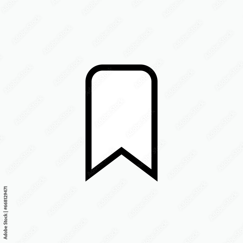 Bookmark Icon. Label, Flag. Reminder Symbol - Vector. Bookmark Icon. Label, Flag. Reminder Symbol - Vector.