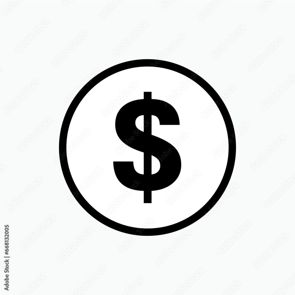 Obraz premium Coin Icon. Money, Investment Symbol - Vector.