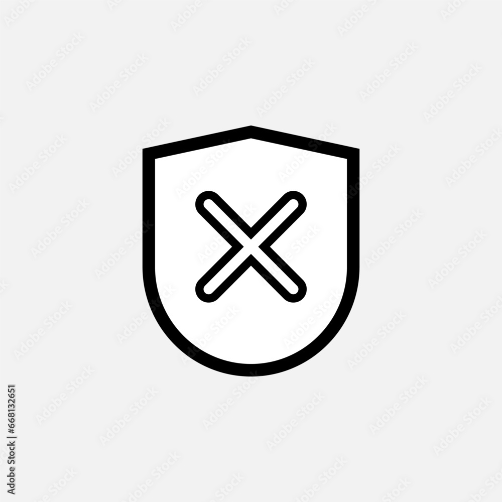 Bad Defense Icon. Low Immunity. Weakness Symbol - Vector. Bad Defense Icon. Low Immunity. Weakness Symbol - Vector.