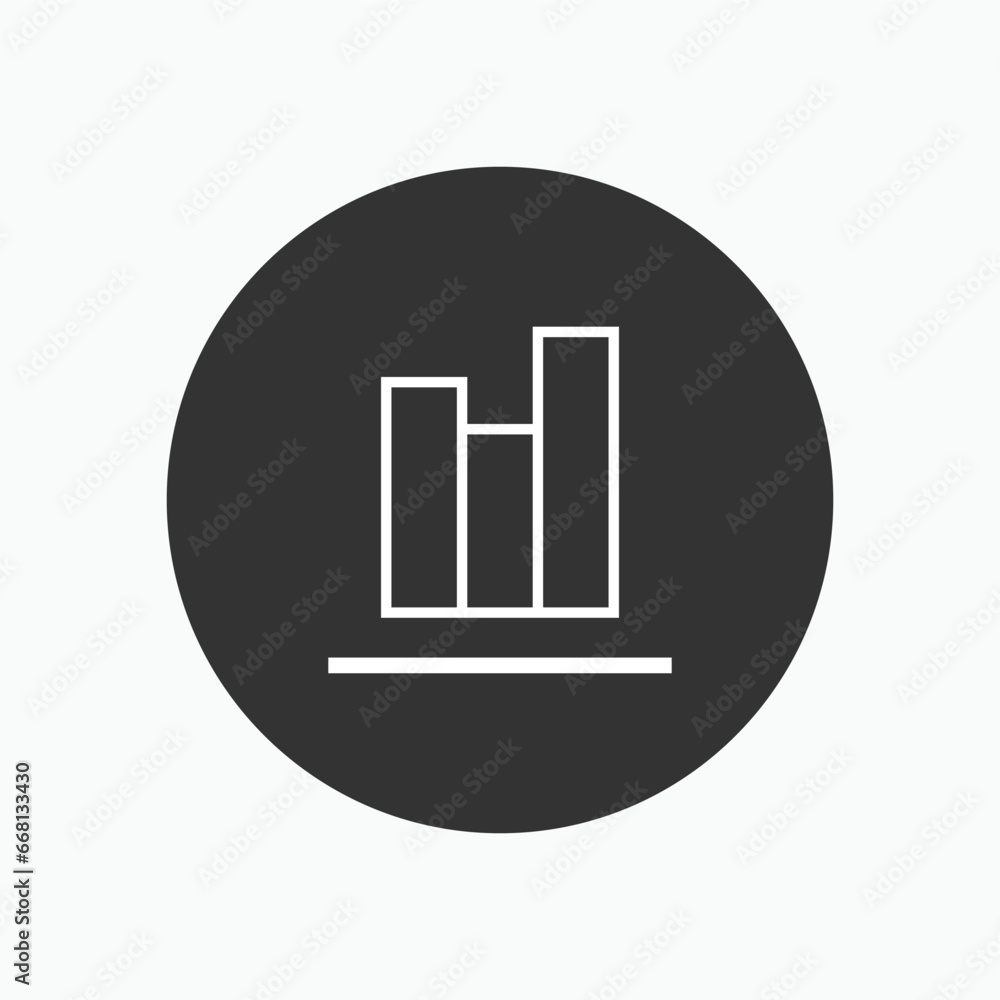 Diagram Icon. Analyze, Statistic Element Symbol - Vector. Diagram Icon. Analyze, Statistic Element Symbol - Vector.