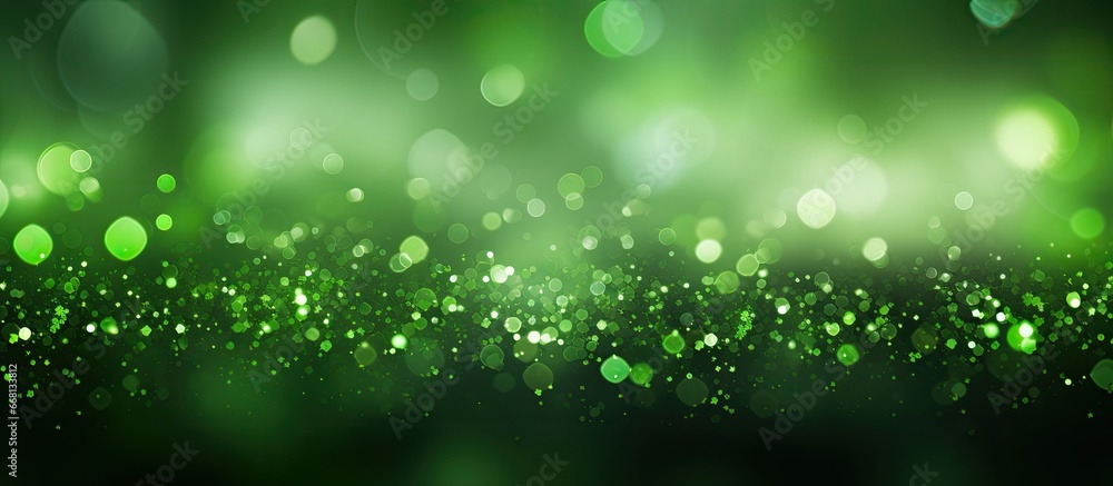 Obraz premium Abstract light background with green bokeh