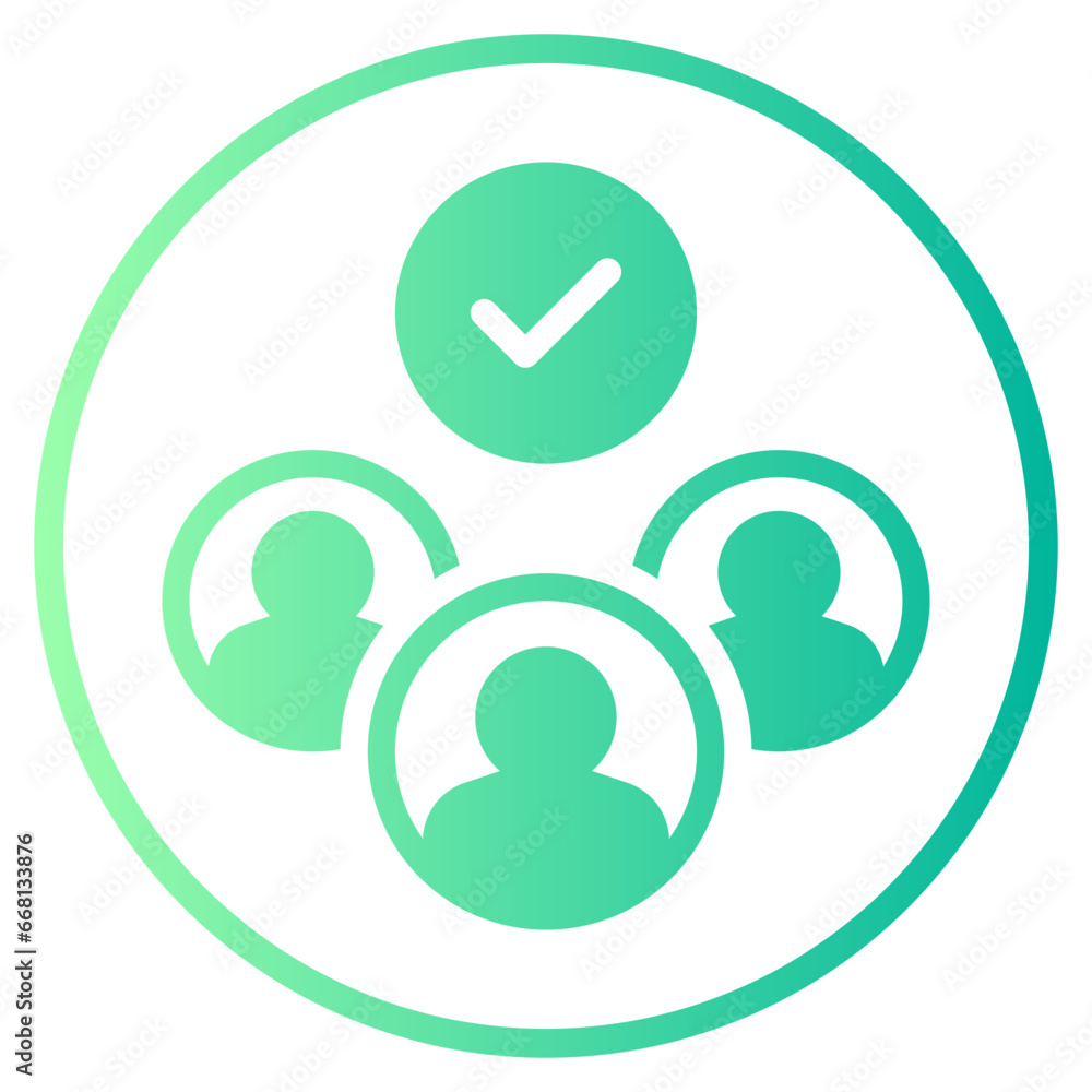 teamwork gradient icon