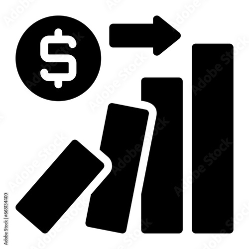 financial glyph icon