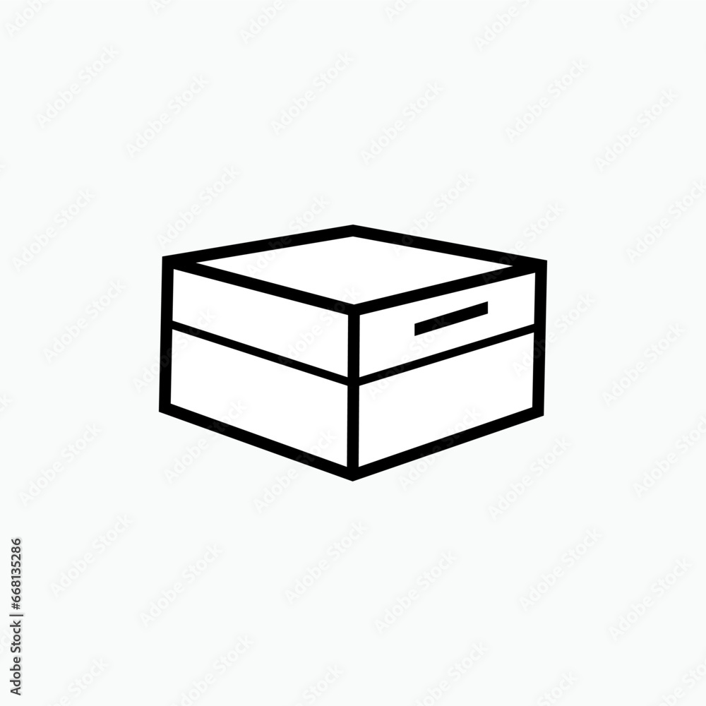 3D Box Icon. Package Symbol - Vector. 3D Box Icon. Package Symbol - Vector.