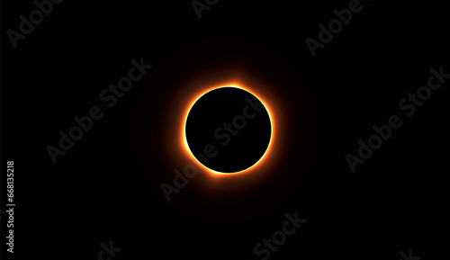 Vector Abstract Eclipse Shape Pattern: Light Design Frame