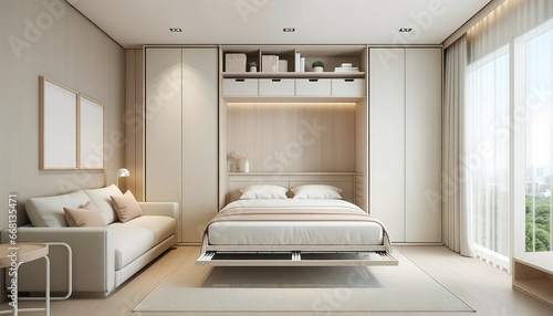Dormitorio Moderno y Minimalista con Luz Natural