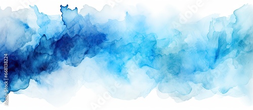Abstract blue watercolor background with vibrant colors