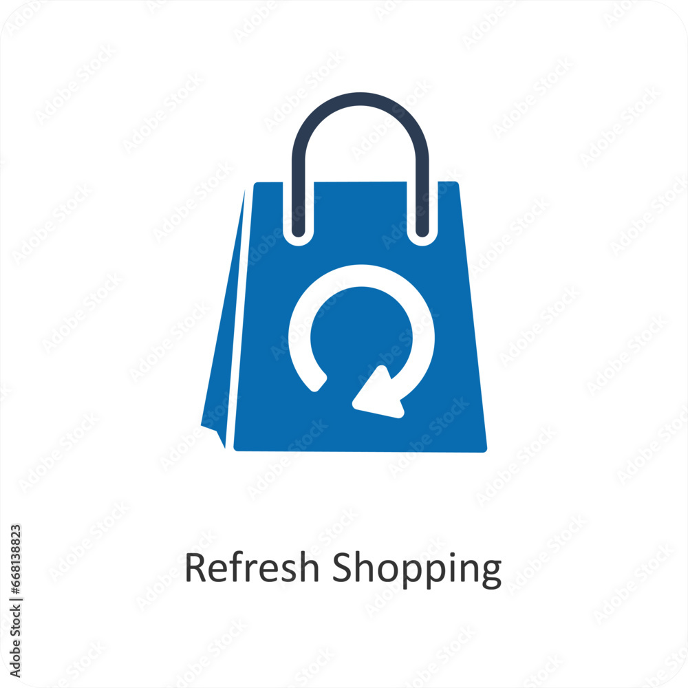 Refresh Shopping and update icon concept Refresh Shopping and update icon concept