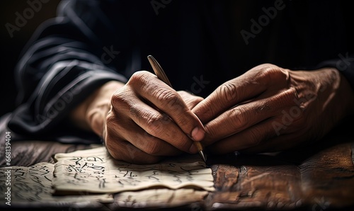 AI mani che scrivono, primo piano 01