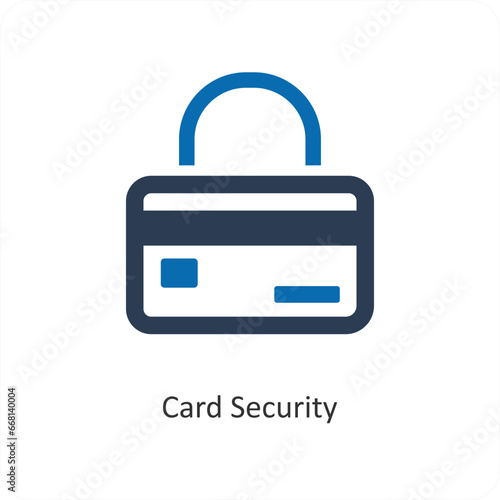 Card Security and protection icon concept