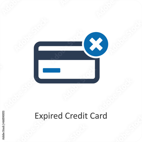 Expired Credit Card icon concept