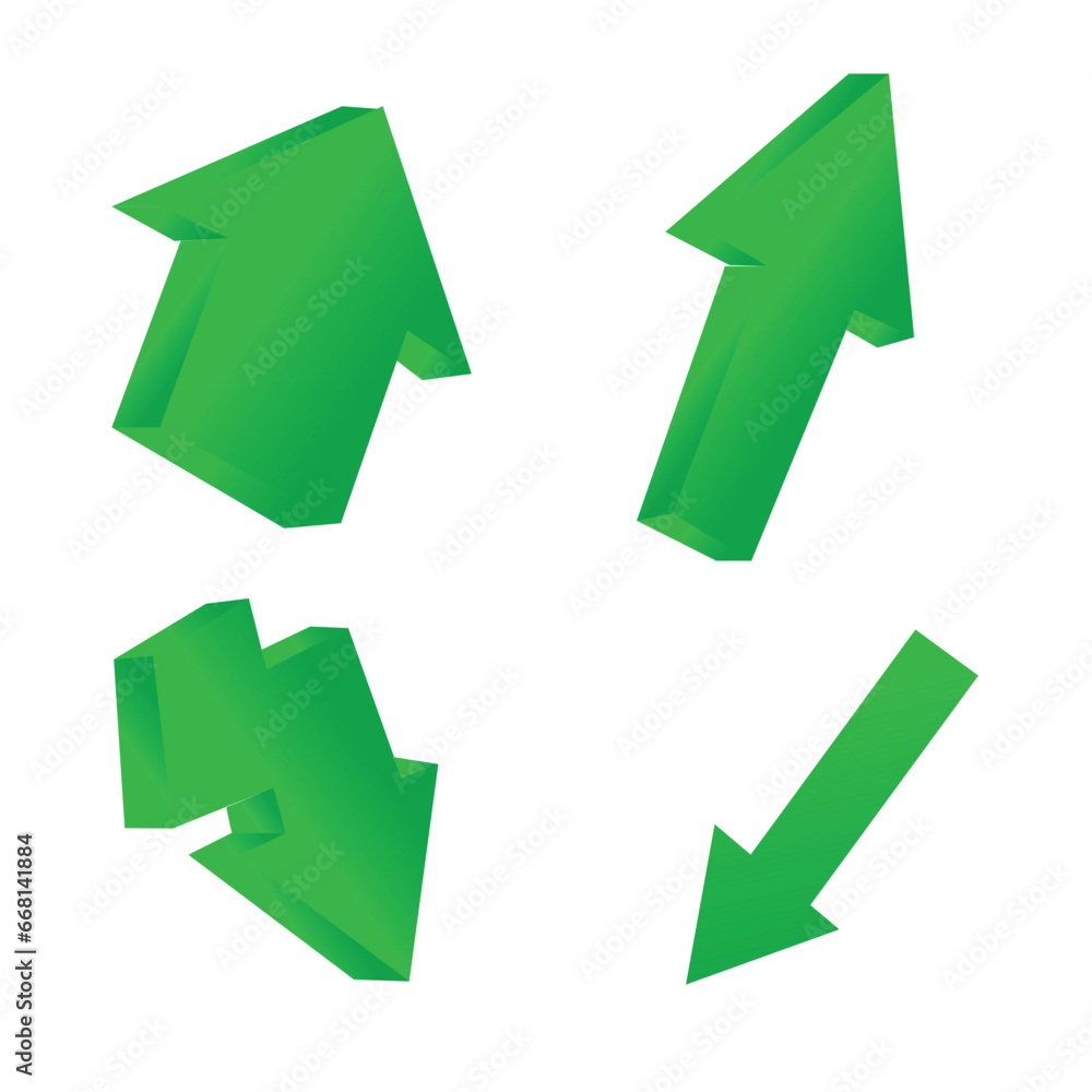 3d arrow icon, red pointer and direction 3d arrow icon, red pointer and direction