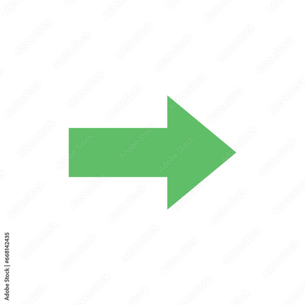 green arrow pointing right side flat show right direction green arrow pointing right side flat show right direction