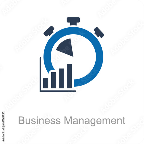 Business Management and management icon concept