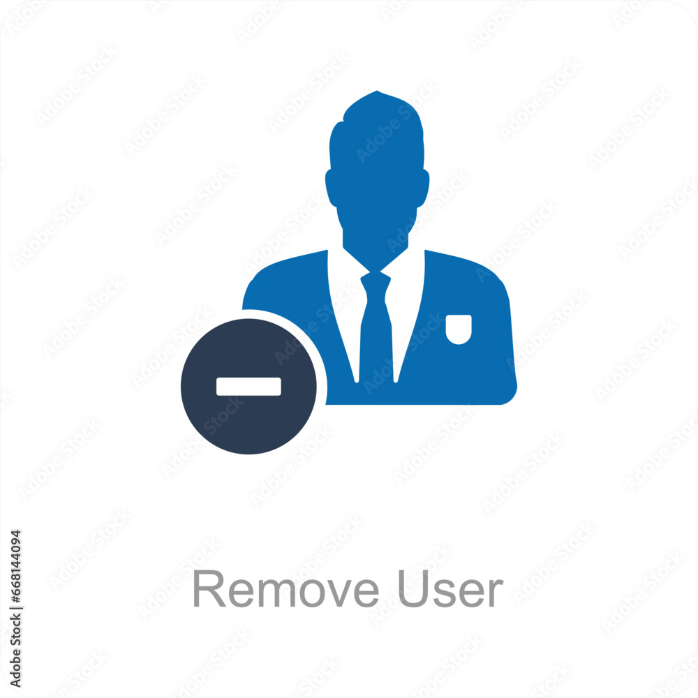 Remove User and user icon concept