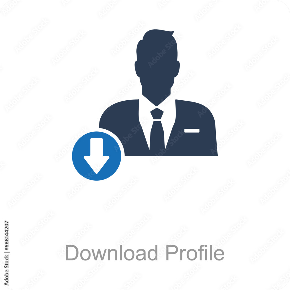 Download Profile and user icon concept Download Profile and user icon concept