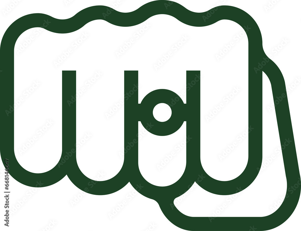 Green Retro Hand Drawn Line Art Icon Monogram Green Retro Hand Drawn Line Art Icon Monogram