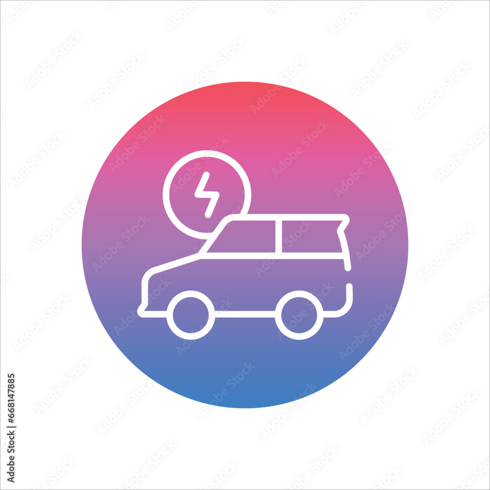 Electric Car icon vector stock illustration Electric Car icon vector stock illustration